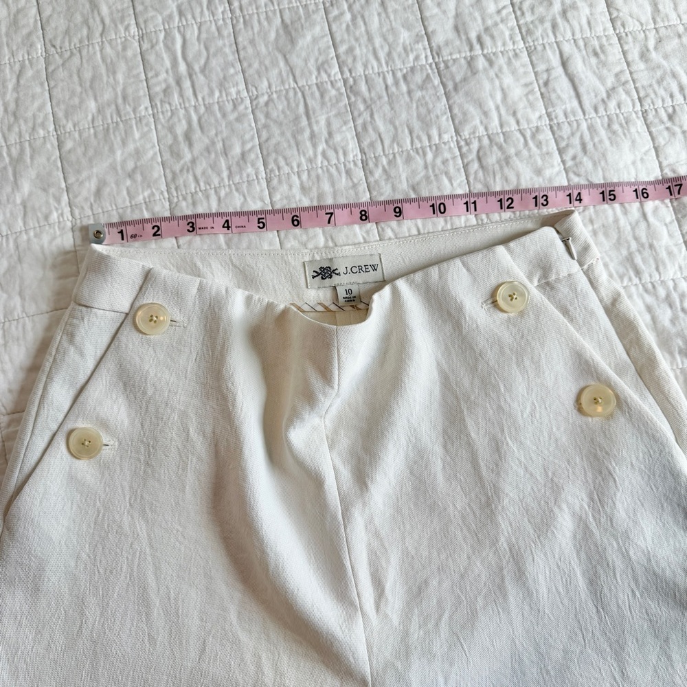 J. Crew Wide Leg High Rise Sailor Pants Off White 10 NWT - Picture 5 of 10